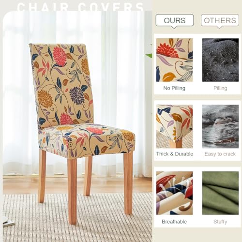 Secgo Dining Chair Covers 4 Pack Stretch Spandex Slipcovers