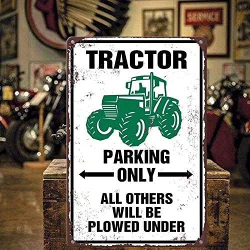 Antique Tractor Wall Decor Metal Sign 8x12 Inch