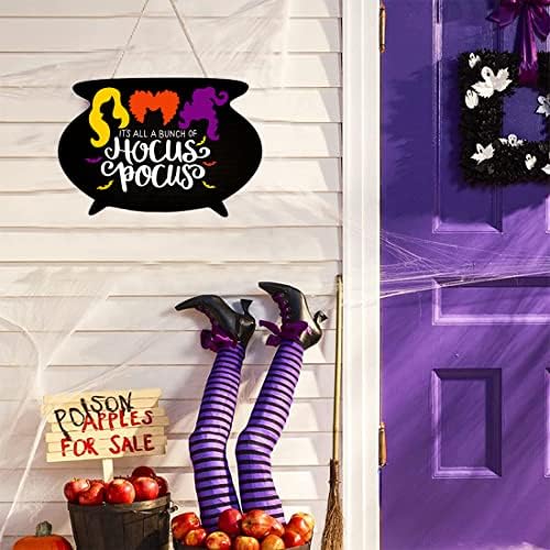 Hocus Pocus Halloween Door Sign Wooden Wall Hanging Decor