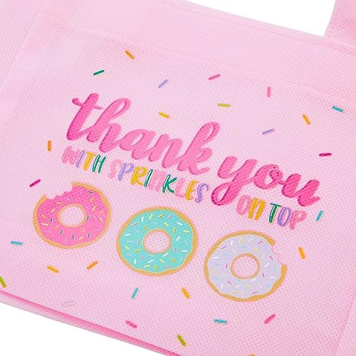 BLUE PANDA 24 Pack Donut Goodie Bags Pink Theme