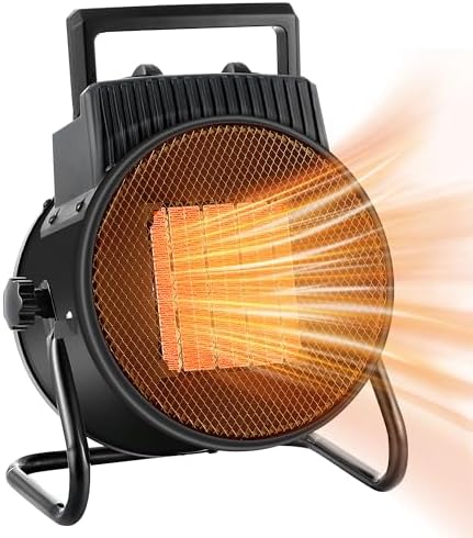 Gulfmew 1500W Quick Heating Portable Heater for Garage Indoor Use