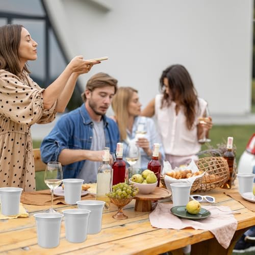 60 Pack 16 oz Reusable Aluminum Drinking Cups for Parties and Gatherings