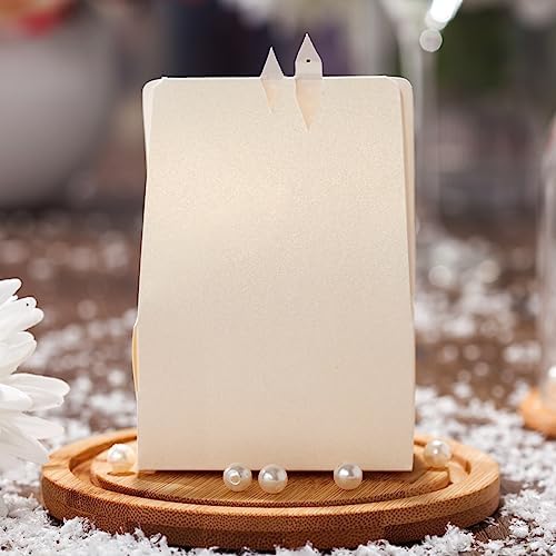 Hosmsua 50pcs Laser Cut Wedding Favor Boxes with Castle Design CB5093 1
