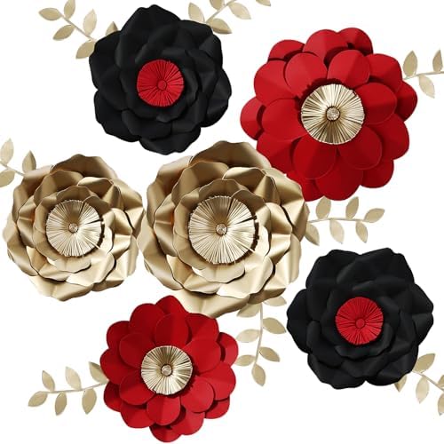 KEY SPRING Paper Flower Decorations Set of 6 1