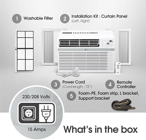 LG LW2524RD Window AC 24500 BTU White