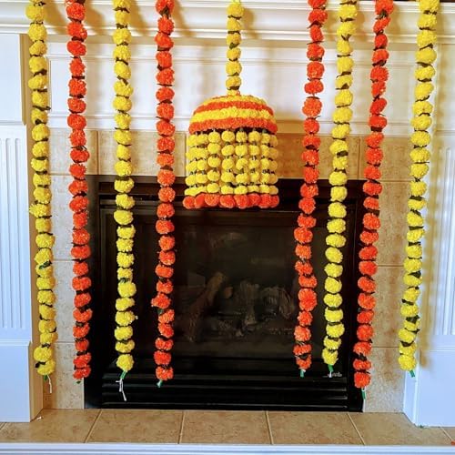 LoveNspire Jumbo Artificial Marigold Flowers Decor