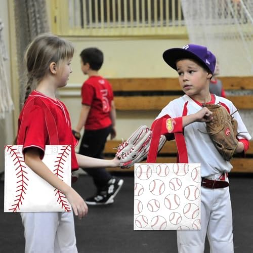 20Pcs Baseball Tote Bags for Snacks and Parties