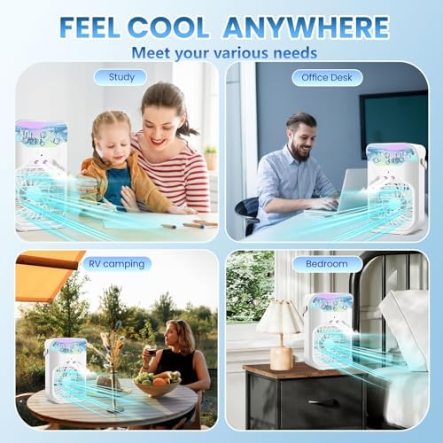 IWENNUAN Portable AC with Remote and 2 Spray Modes