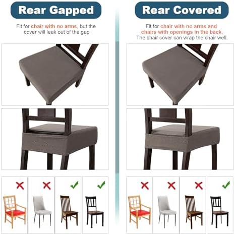 Genina Waterproof Dining Chair Covers Set of 8 1