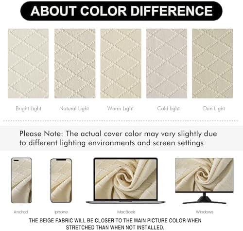 Genina Waterproof Dining Chair Covers 4 Pcs Beige