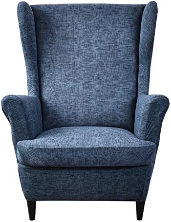 KRFOONN Stretch Wingback Chair Covers 2 Piece Non-Slip
