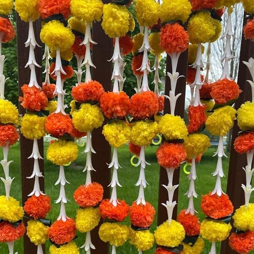 LoveNspire 5 Strings Artificial Marigold Flowers Garland