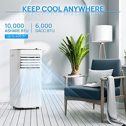 TURBRO Finnmark 10000 BTU Portable Air Conditioner Fan Dehumidifier