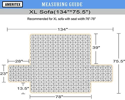 Ameritex Couch Slipcover 100 Waterproof Anti-Skid