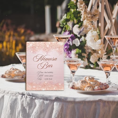 Mimosa Bar Sign with Stand for Parties and Weddings