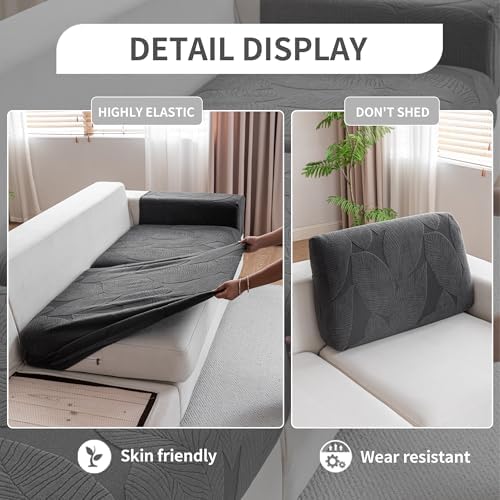 Qianmew L Shaped Sofa Back Cover Washable Stretch Soft