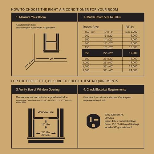 LG 23000 BTU Window AC with Heat and Remote
