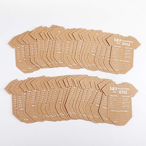 Kate Aspen Baby Prediction Advice Cards - 50 Count Onesie Shaped Set