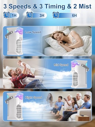 Portable Air Conditioner with 4 Speeds and 2 Cool Mists 1