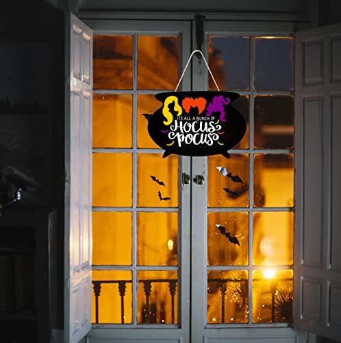 Hocus Pocus Halloween Door Sign Wooden Wall Hanging Decor