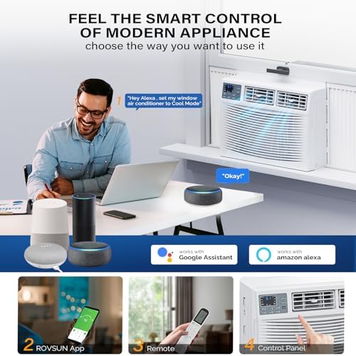 ROVSUN 8000 BTU Window AC with Heat and Smart Control