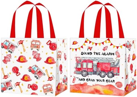 12pcs Fire Truck Party Gift Bags with Handles 1