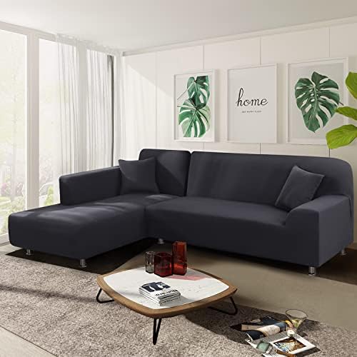 NAISI L Shape Sectional Couch Cover 2pcs