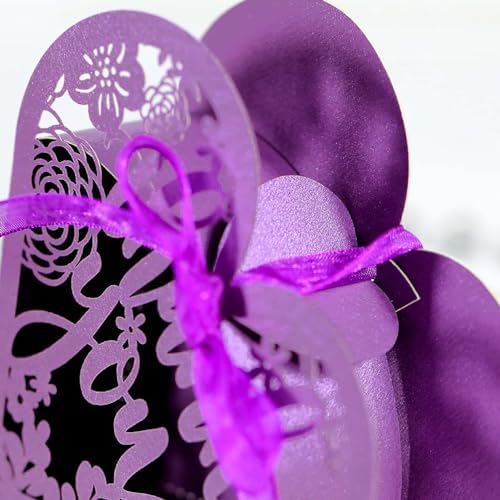 PatPatPet 50pcs Heart Shape Wedding Candy Boxes
