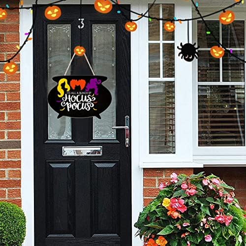 Hocus Pocus Halloween Door Sign Wooden Wall Hanging Decor