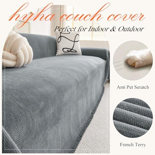 hyha Boho Sofa Cover for Dogs Grey 71x118 Inch