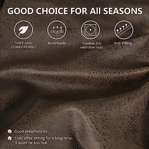 Leather Look Recliner Couch Cover Set 8-Piece
