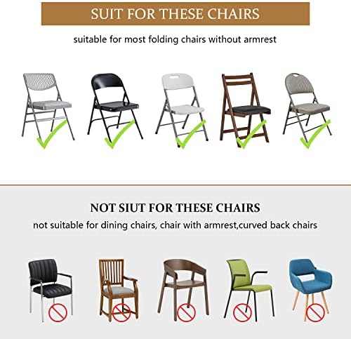 ManMengJi Yellow Folding Chair Covers 12PCS Set