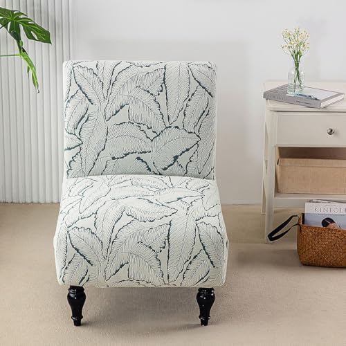 Buenanir Armless Chair Cover for Slipper Chair Green