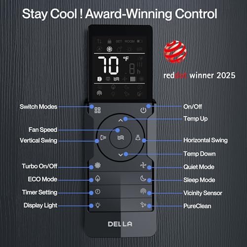 Della Vario Series 12000 BTU Mini Split AC with Alexa Compatibility 1