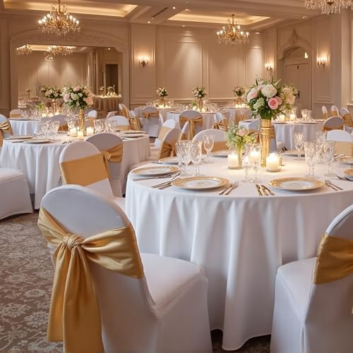 VEVOR White Stretch Spandex Chair Covers - 12 PCS Universal for Events