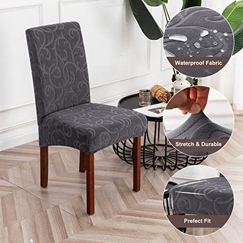 Genina Waterproof Dining Chair Covers with Flower Pattern