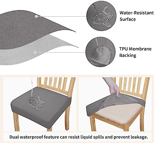 Easy-Going 100 Waterproof Dining Chair Covers Set of 4