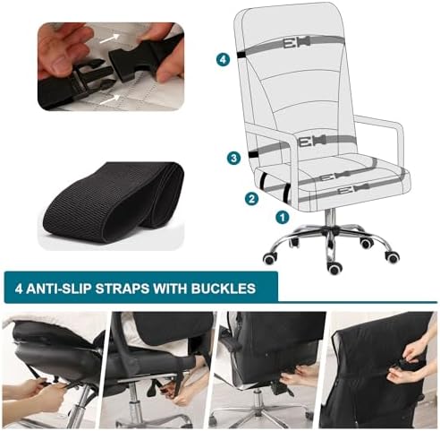 Turquoize Waterproof Office Chair Cover with Armrests
