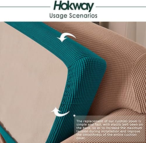 Hokway Reversible Stretch Couch Cushion Covers