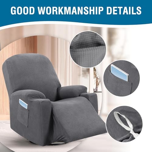 HVERSAILTEX Power Lift Recliner Slipcover with Side Pocket and Footrest