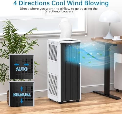 GustoWave 8000 BTU Portable Air Conditioner for Bedrooms