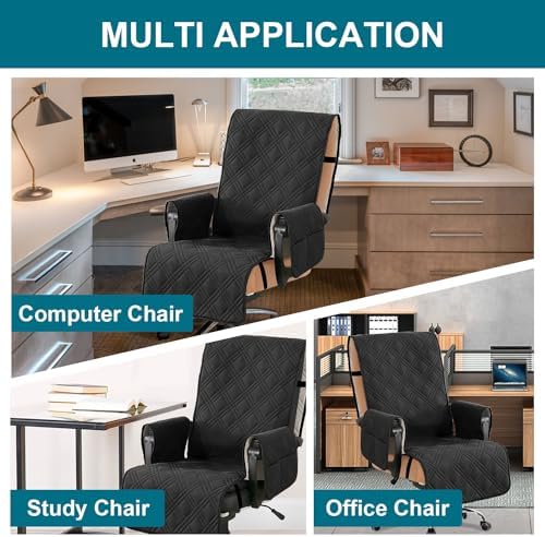 Turquoize Waterproof Office Chair Cover with Armrests