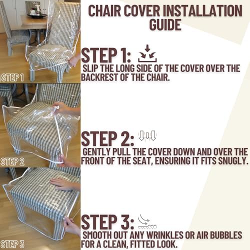 Evelots 6-Piece Dining Chair Cover Protector Set