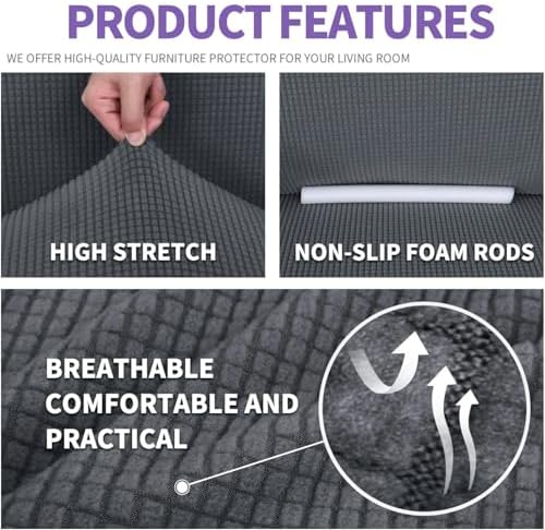 ZNSAYOTX Super Stretch Chair Slipcover for Sofa and Armchair