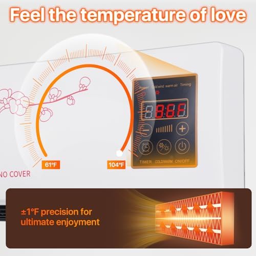 Wall Heater with LED Display and Adjustable Thermostat 1