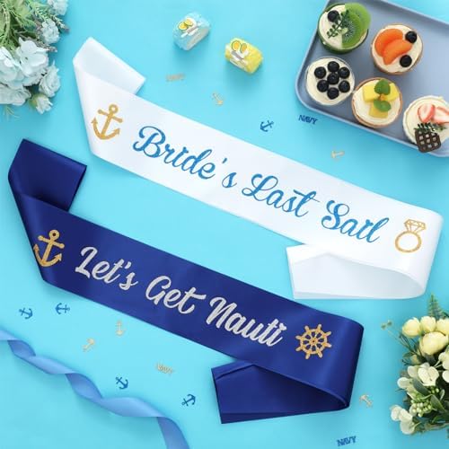 Serencatcher 7Pcs Nautical Bachelorette Party Sashes