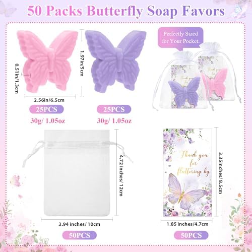 Dunzy Butterfly Theme Baby Shower Favors 50 Set