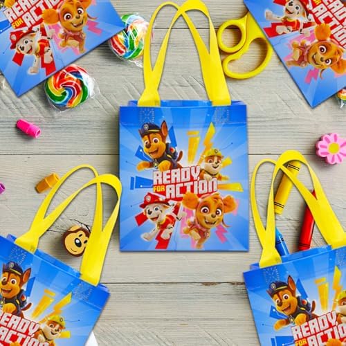Paw Patrol Party Favor Bags Set 12 Pack Reusable Mini Totes
