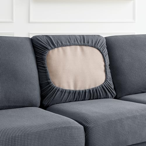 CHUN YI 7 Piece Sofa Covers for 3 Cushion Couch Large Grey