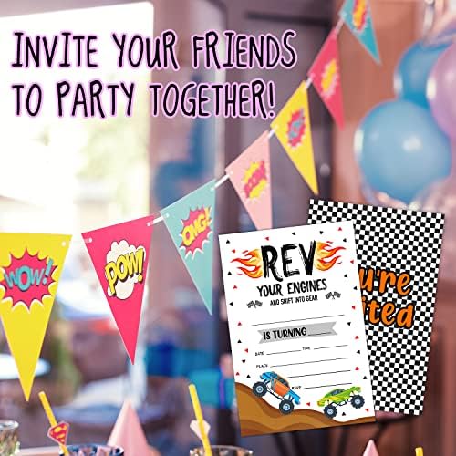 Birthday Invitation Cards for Monster Truck Party